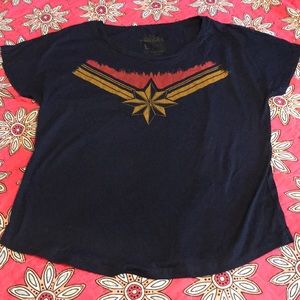 Large captain marvel shirt